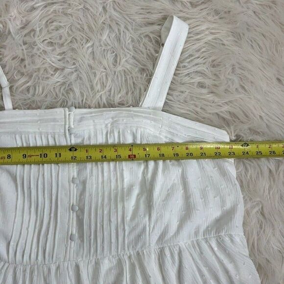 Torrid Womens 3X White Swiss Dot Washable Gauze Tiered Pin Tuck Tank Top NWT - Picture 6 of 12